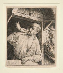 The Baker Sounding his Horn by Adriaen van Ostade