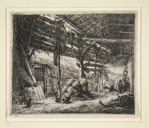 The Barn by Adriaen van Ostade