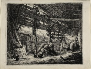 The Barn by Adriaen van Ostade