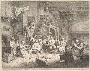 The Dance at the Inn by Adriaen van Ostade