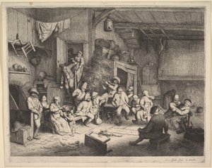 The Dance at the Inn by Adriaen van Ostade