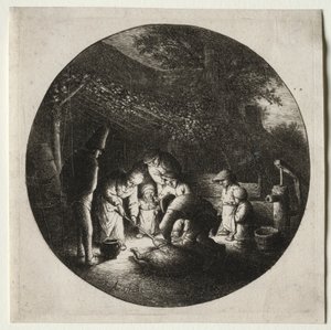 The Pigkillers by Adriaen van Ostade