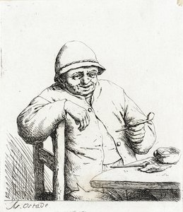 The Smoker Leaning on the Back of a Chair by Adriaen van Ostade