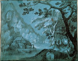 Landscape with a Mill by a Mountain Lake