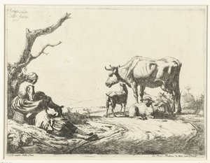 Shepherd and Shepherdess with Cattle
