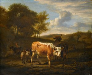 Mountainous Landscape with Cows
