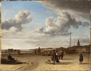 The Beach at Scheveningen by Adriaen van de Velde
