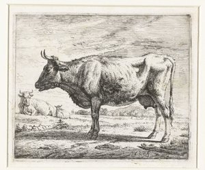Two Cows and a Sheep (Various Animals) by Adriaen van de Velde