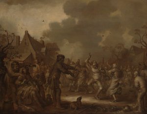 Peasants Dancing by Adriaen van de Venne