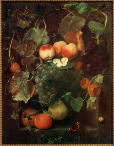 Fruit Still Life with Butterflies and Snails