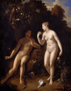 Adam and Eve Near the Tree of Good and Evil