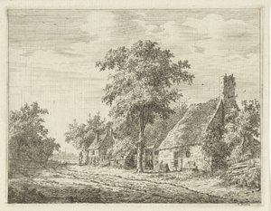 Two Houses Along a Road by Adrianus Serné