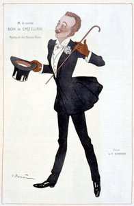 Cartoon by Count Boni of Castellane - Illustration by Adrien Barrere (1877-1931) in Fantasio