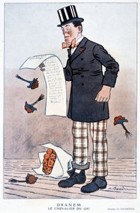 Cartoon by Jules Renard (1864-1910), French Writer, by Barrère, A. 1923 by Adrien Barrere