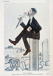 Charles Maurras, French Politician and Writer (1868-1952), Deputy Director of the Orleans Campaign - Illustration by Adrien Barrere in 