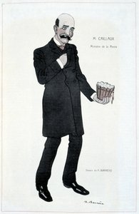 Joseph Caillaux, minister of rent - Illustration by Adrien Barrere in 