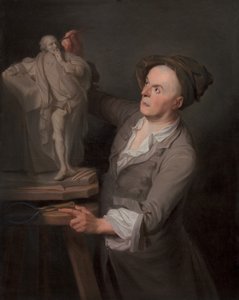 Louis-Francois Roubiliac Modelling His Monument to Shakespeare by Adrien Carpentiers