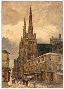 Cathedral of Saint Andrew of Bordeaux, 1832 by Adrien Dauzats