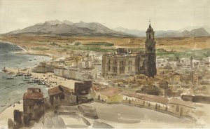 View of Malaga from the North by Adrien Dauzats