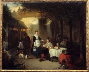 A gentleman in a 17th century inn