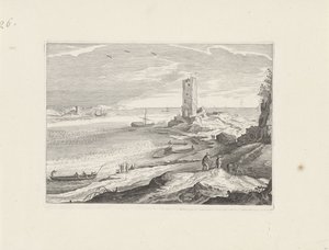 Seascape with the Ruin of a Tower by Aegidius Sadeler (II) (attributed to)