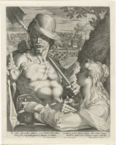 Christ Appears as a Gardener to Mary Magdalene (Noli me tangere) by Egidius  Sadeler (II)