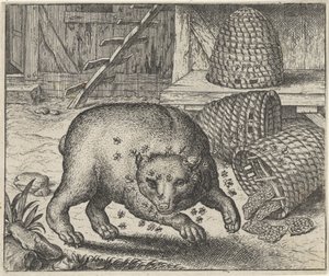 Fable of the Bear and the Bees by Egidius  Sadeler (II)