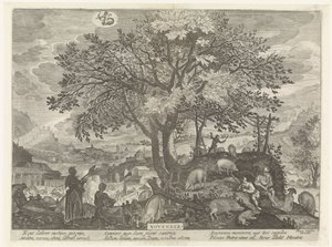November (The Twelve Months) by Egidius  Sadeler (II)