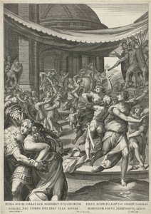 Rape of the Sabine Women by Egidius  Sadeler (II)