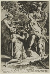 Venus Receiving Gifts by Aegidius Sadeler II