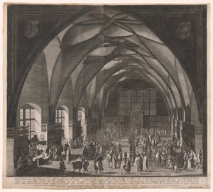 Vladislav Hall, Prague Castle, the Annual Fair by Aegidius Sadeler II