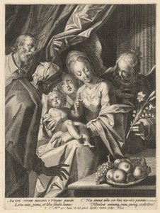 The Holy Family with Saint Anne and Two Angels