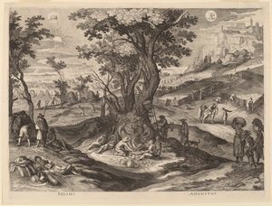 July and August by Aegidius Sadeler II after Paul Bril