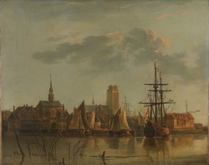 View of Dordrecht at Sunset by Aelbert (after) Cuyp