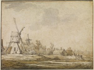 A Landscape with Mills by Aelbert Cuyp