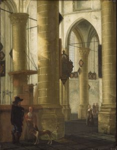 Interior of the Grote Kerk, Dordrecht by Aelbert Cuyp