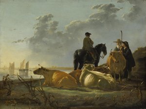 Peasants and Cattle by the River Merwede (c.1655-60)