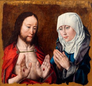 Christ Showing His Mother the Nail Wounds in His Hands, c. 1490 by Aelbrecht Bouts