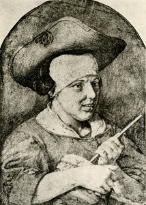Woman with Straw Hat and Rommelpot