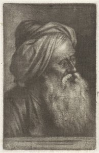 Bust of a Man with Turban by Aert Schouman