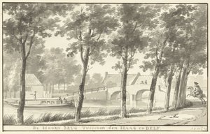 The Hoorn Bridge Between The Hague and Delft by Aert Schouman
