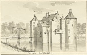 Castle Gansoijen near Drongelen by Aert Schouman