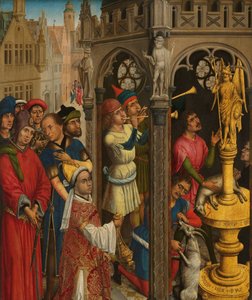 Augustine Sacrificing to an Idol of the Manichaeans (?) by Aert van den Bossche (attributed to)