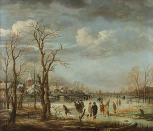 River View in the Winter, 1630-60 by Aert van der Neer