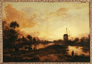 Sunset on the Yssel, ca. 1645