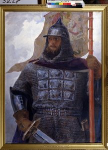 Portrait of Alexander Nevsky, Grand Prince of Novgorod and Vladimir by Afanasiy Yefremovich Kulikov