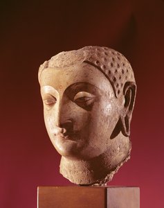 Head of Buddha by Afghan School