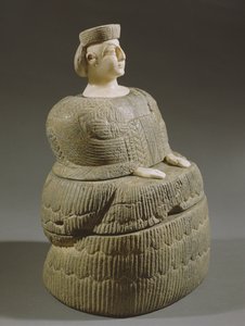 Statuette of a goddess wearing a kaunakes, known as Princess of Bactriane, 3rd millennium BC