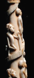 Carved Tusks, Congo (ivory) (detail)