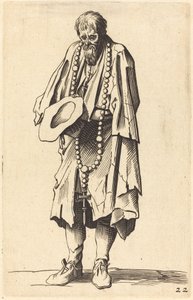 Beggar with Rosary by After Jacques Callot